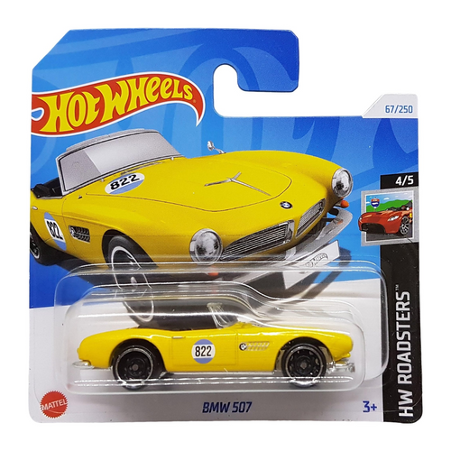 Hot Wheels BMW 507 Yellow Cabriolet Die-Cast Sports Car 2024