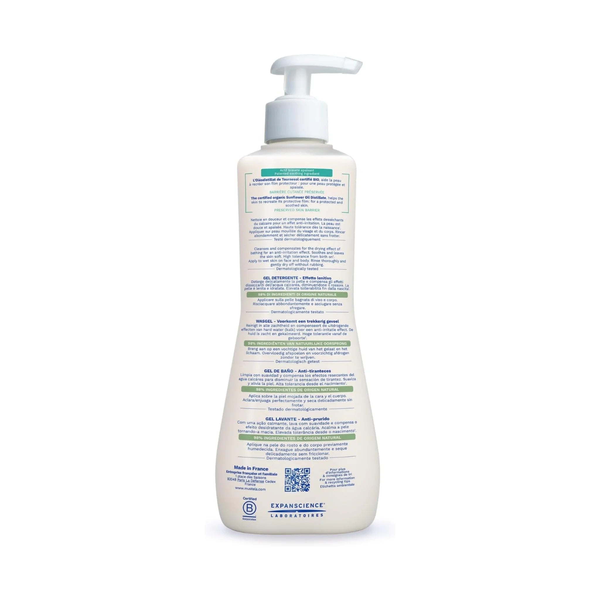 Mustela Gentle Cleansing Gel 500ml – Baby Body Wash for Atopic Skin