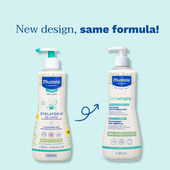 Mustela Gentle Cleansing Gel for Atopic Skin - 500ml Organic Sunflower Pump Bottle