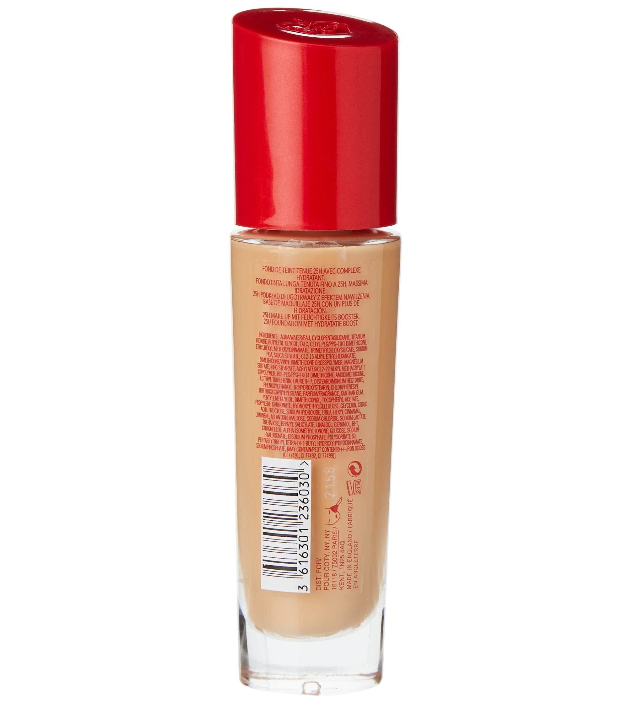 Rimmel London Lasting Finish 25Hr Foundation | Full Coverage, Natural Finish, Golden Beige