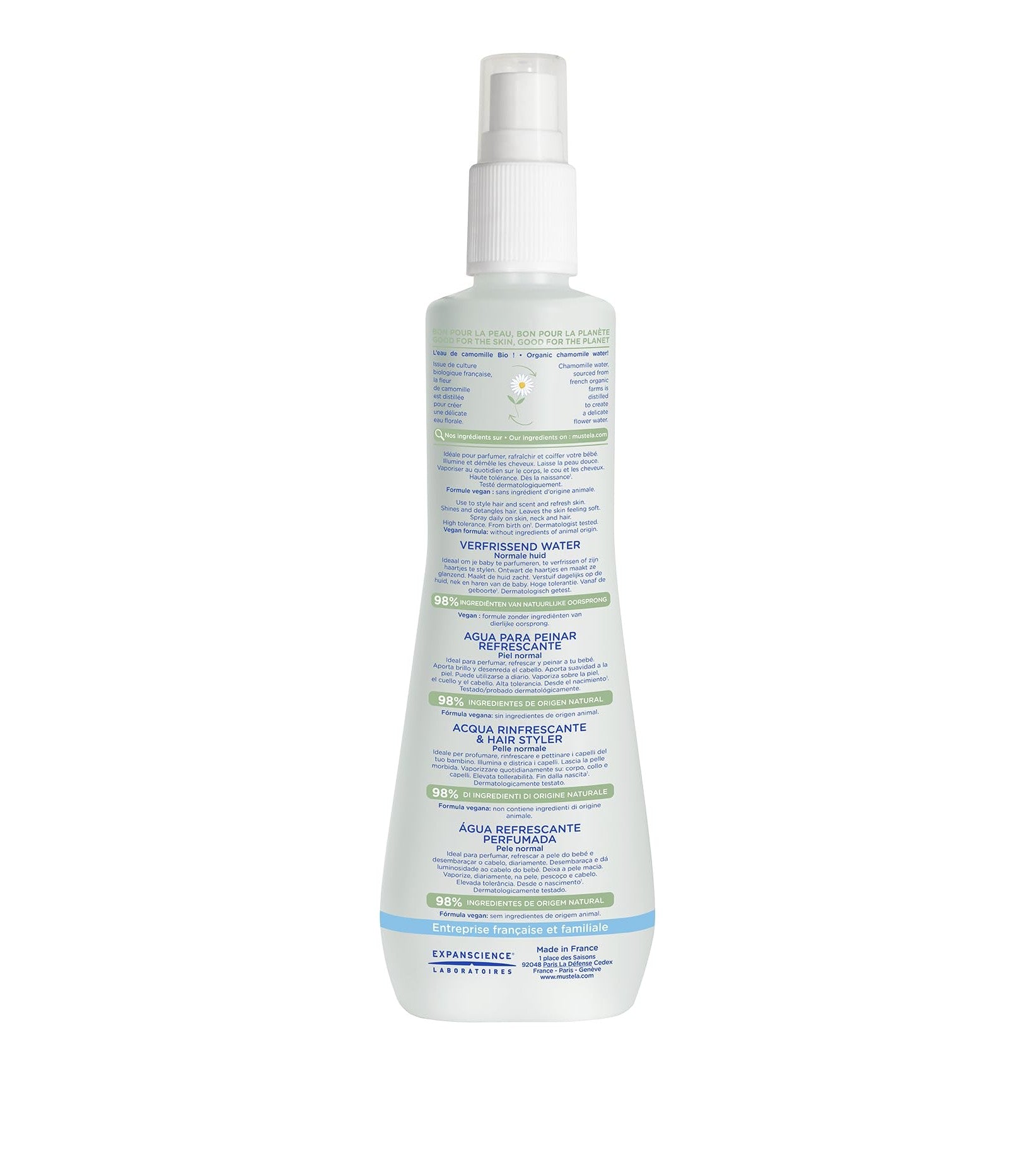 Mustela Refreshing & Styling Water for Baby - Gentle Hydration & Hair Styling