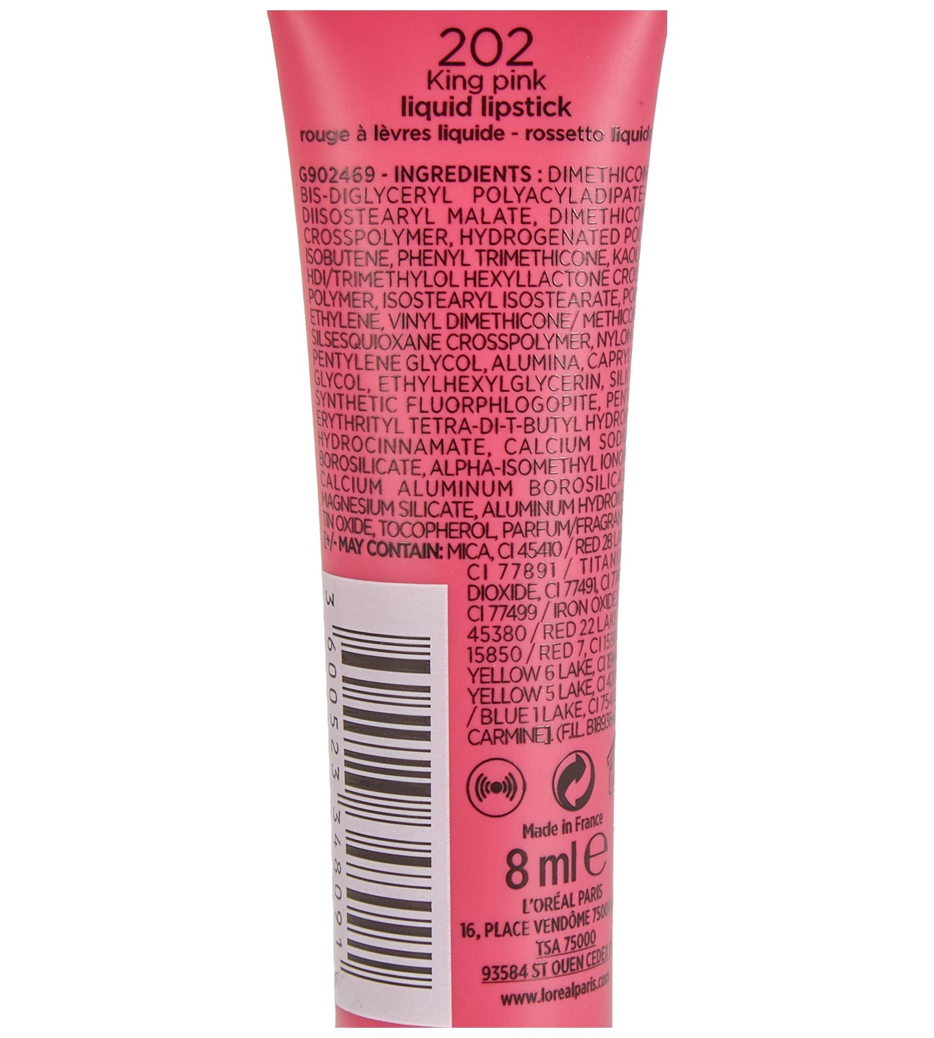 L'Oréal Infallible Lip Paint Matte - 202 King Pink | Bold 8-Hour Wear