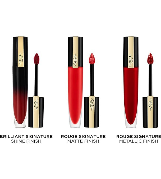L'Oréal Rouge Signature Matte Lipstick – Lightweight 24H Longwear Colour