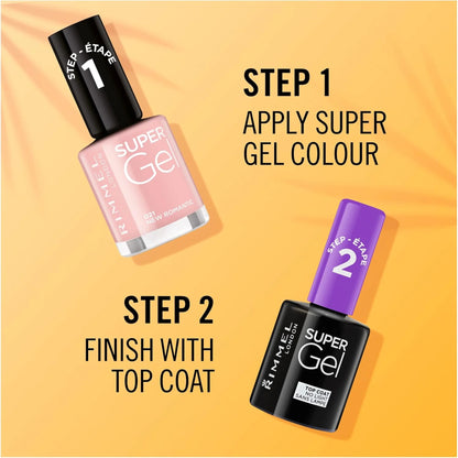 Rimmel Super Gel Top Coat Nail Polish 12ml – No UV Lamp Needed
