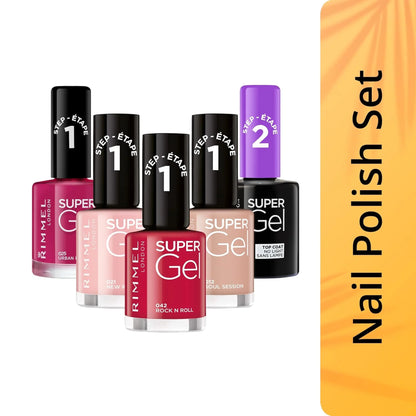 Rimmel Super Gel Top Coat Nail Polish 12ml – No UV Lamp Needed